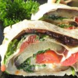 Горячий рулет из лаваша с баклажанами  - Горячие закуски от 1001 ЕДА