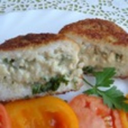 Рисовые котлеты с печенью трески