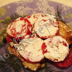 Баклажаны с помидорами, тушеные в сметане