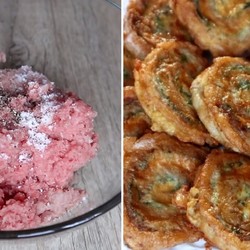 Немного фарша, сыр, два вафельных коржа — и сытная закуска готова