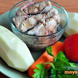 Рыбный суп из консервов горбуши - пошаговый рецепт с фото