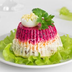 Селедка под шубой с желатином