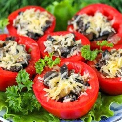 Помидоры, фаршированные грибами