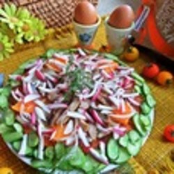 Гречневая галета с овощами и курицей