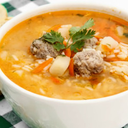 Суп с фрикадельками и рисом. Рецепт супа из мясных фрикаделек | Чудо-Повар
