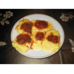 Жареный сулугуни с соусом