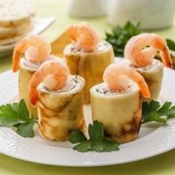 Роллы с креветками - рецепт приготовления от Простоквашино