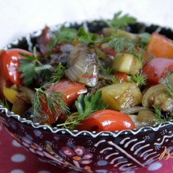 Рагу из кабачков, грибов и перца - пошаговый рецепт с фото