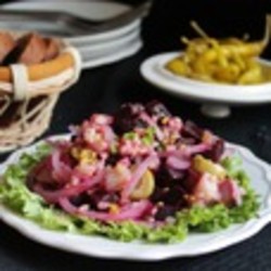 Салат с булгуром и сельдью