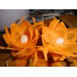 Цветы из моркови