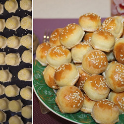 Закусочные пирожки-малютки, делаю 100 штук за 20 минут. Замораживаю, в случае неожиданных гостей быстренько выпекаю