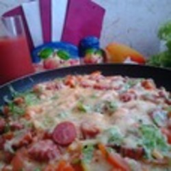 Быстрая пицца на сковороде