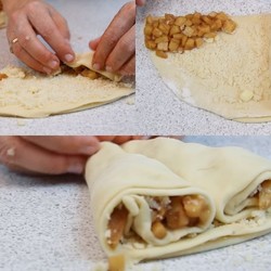 Сколько можно печь одну и ту же шарлотку? «Яблочные рожки»: необычный пирог, который тает во рту. Для самой нежной начинки тушим яблоки с молотой корицей.