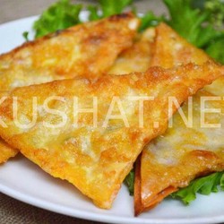 Треугольники из лаваша с сыром. Пошаговый рецепт с фото