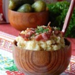 Каша картофельно-пшенная с беконом