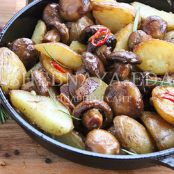 Жареная картошка с грибами