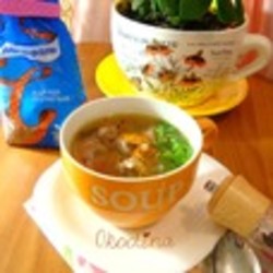 Суп с куриной печенью и гречневой крупой