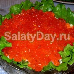 Салат с красной икрой - украшение любого праздничного стола: рецепт с фото и видео