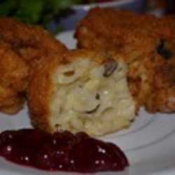 Крокеты из макарон с грибами