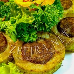 Жареные кабачки  с печеночной начинкой – Кулинарные рецепты любящей жены