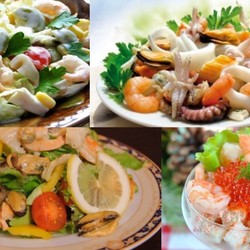 Очень вкусные салаты с креветками