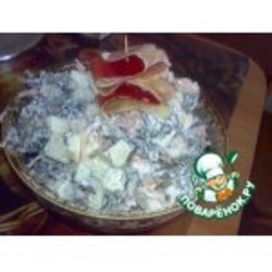 Салат из морской капусты с яблоками