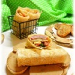 Рулетики закусочные с гречневыми оладьями