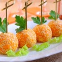 Закуска "Сырные шарики с крабовыми палочками"