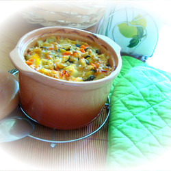 Перловая каша с овощами.