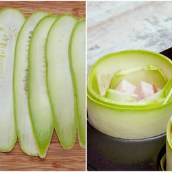 Режу кабачки предельно тонко, сметану смешиваю с паприкой, по-другому не хочу!