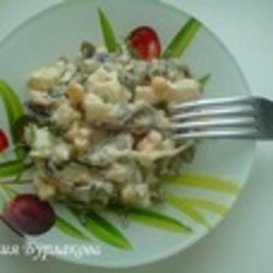 Картофельный салат с морской капустой