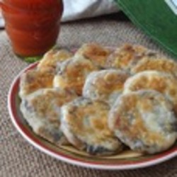 Постные лепешки "Завитки" с грибами и морской капустой