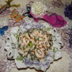 Салат из креветок и морской капусты