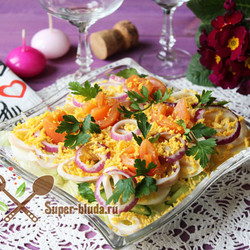 Очень вкусные салаты из кальмаров, рецепты с фото