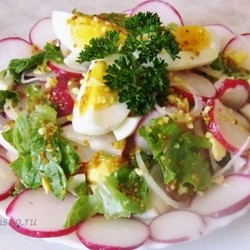Салат яично-горчичный с редисом «ПАСХАЛЬНЫЙ» | Готовим вкусно и по-домашнему