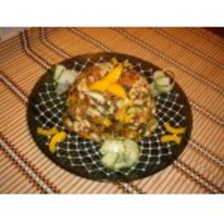 Салат из морской капусты с фасолью