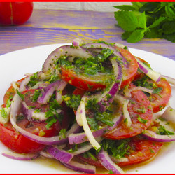 Быстрые маринованные помидоры с луком!