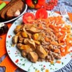 Курица с гречневой кашей