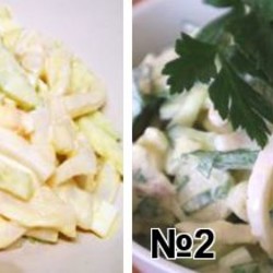 Салат с кальмарами и яйцом и огурцом: ТОП-7 рецептов с фото