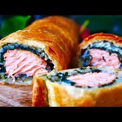 Пирог с Красной Рыбой, Хрустящий Сверху и Сочный Внутри. Нереально Вкусно!!!