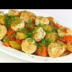 Сытный ОБЕД На всю семью!Овощное рагу с фрикадельками