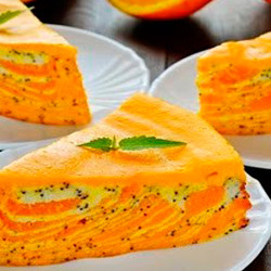 Воздушная тыквенная запеканка с творогом и манкой