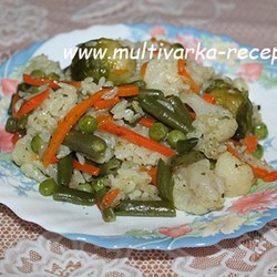 Рис пропаренный с овощами