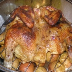 курица с яблоками