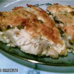 Пангасиус в омлете