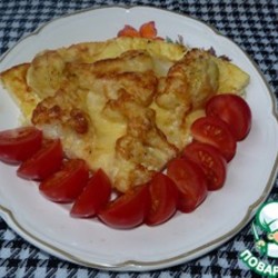 Цветная капуста под яйцом и сыром 