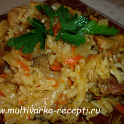 Капуста тушеная с рисом в мультиварке