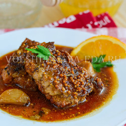 Свинина в сладком апельсиновом соусе