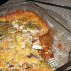 Рыбный пирог с консервами