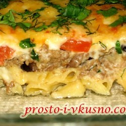 Макароны с грибами